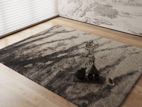 Neo-Chinese Style carpet splash ink gradient carpet