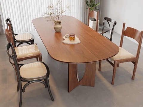 Mid-century Style dining table and chair