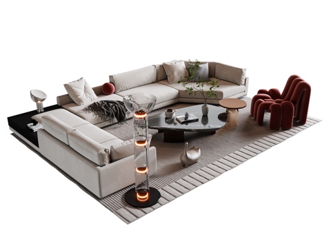 Modern Sofa Coffee Table Sectional Sofa