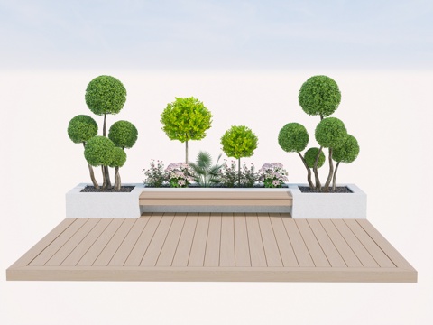 Outdoor flower bed flower box flower trough