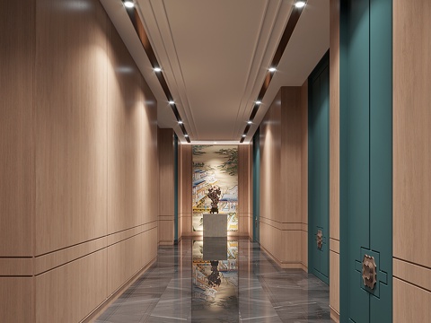 New Chinese Hotel Aisle Corridor