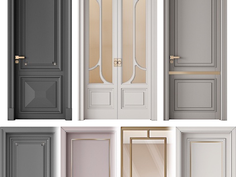 Neoclassical Style Suite Door Opposition Kitchen Door