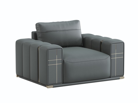 Affordable Luxury Style Single Sofa