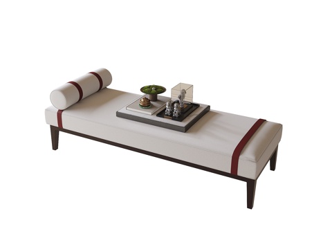 Neo-Chinese Style Bed End Stool Bench Sofa Stool