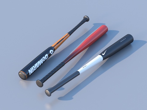 Baseball Bat Low Poly Baseball Bat