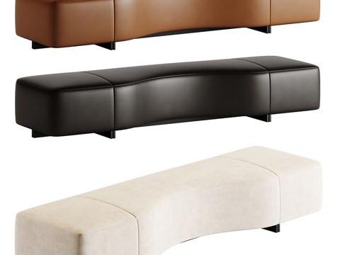 Leather Sofa Stool Low Stool Bench