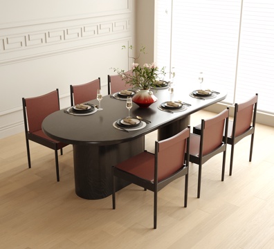 Modern Dining Table and Chair Oval Dining Table