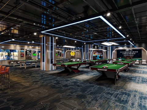 Modern Billiards Room Billiards Hall