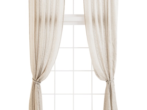 linen fabric curtain window screen transparent curtain