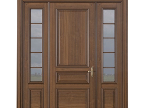 American-style solid wood door