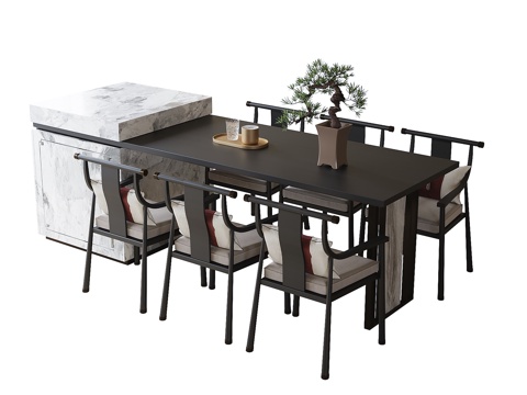 New Chinese Dining Table and Chair Island Table