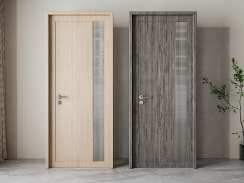 Quiet single door swing door bedroom door