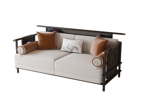 Chinese-style double sofa