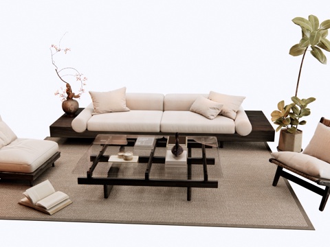 Wabi-sabi Style Sectional Sofa