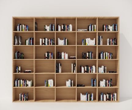 Modern bookcase open shelf