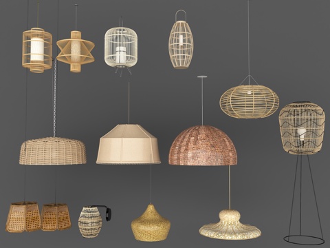 Neo-Chinese Style Bamboo Lamps Chandeliers Bamboo Lamps Bamboo Lamps Bamboo Lamps Bamboo Lamps