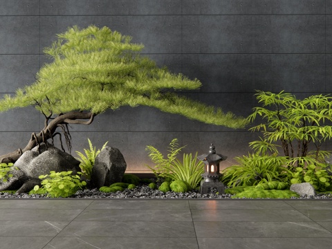 New Chinese Courtyard Sick Plant Landscape