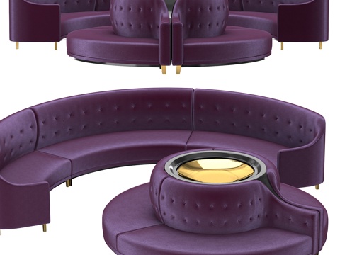 Modern Booth Sofa Round Sofa Card Seat Sofa