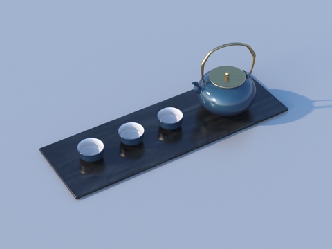 tea set tea cup teapot tray