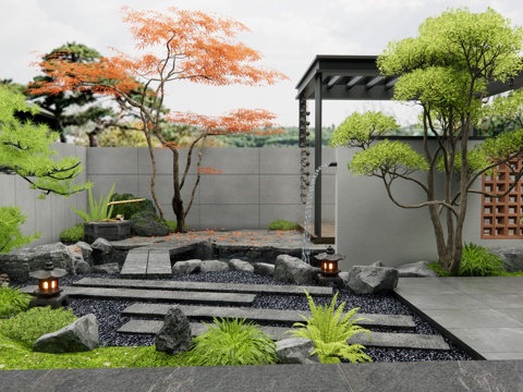 New Chinese Garden Landscape Wall Landscape