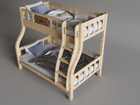 Log Style up and down bed bunk bed children high and low bunk bed