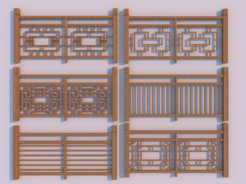 New Chinese Guardrail Railing Wooden Railing