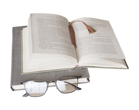 Glasses unfold books books