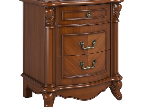 American solid wood bedside table