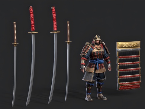 Samurai game characters knives