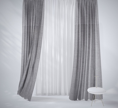 linen curtain gauze curtain gray curtain