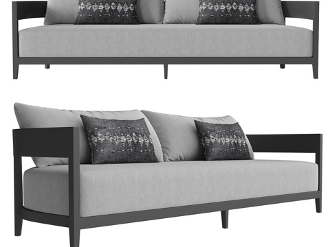 New Chinese-style double sofa