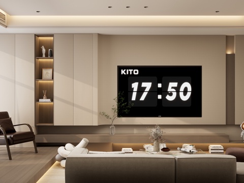 Italian TV wall integrated cabinet