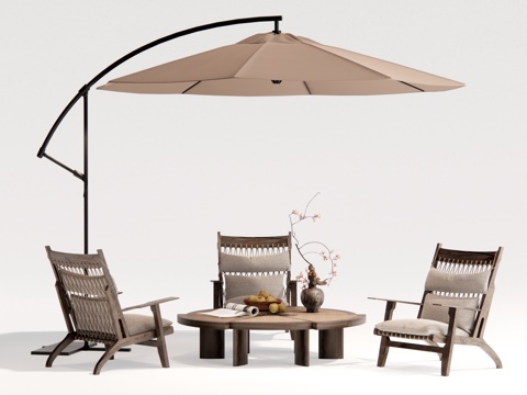 Modern Outdoor Table and Chair Recliner