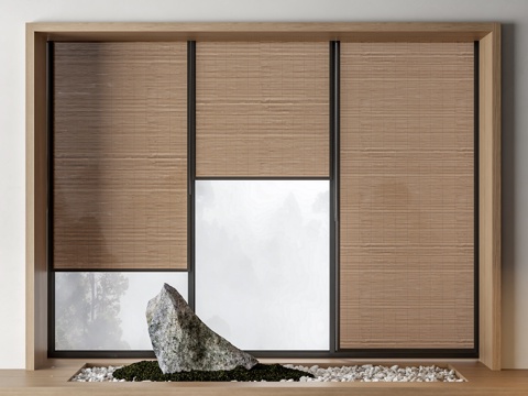 Japanese Curtain Bamboo Curtain Draw Curtain