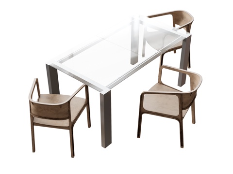 Modern Dining Table and Chair Glass Dining Table