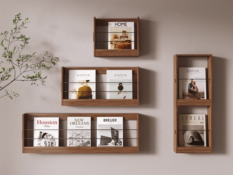 Wall-mounted magazine rack