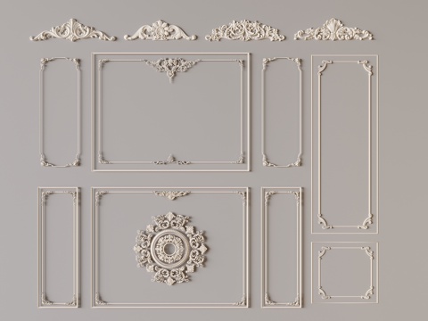 French carved plaster lines