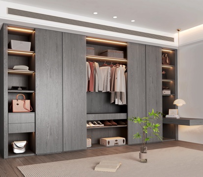 Modern full wall wardrobe