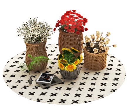 Modern Flower Ornaments Flower Basket