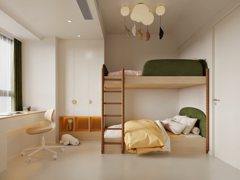 Modern universal kids Bedroom bed dopamine wind children's room