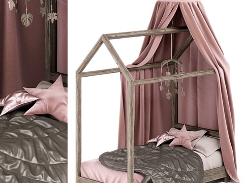 Modern kids Bed Princess Bed Curtain