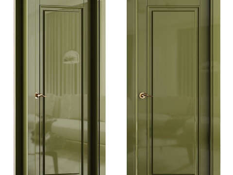 Modern paint flat door green door single door