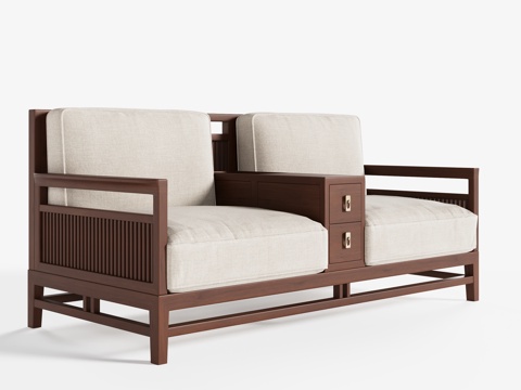 New Chinese-style double sofa