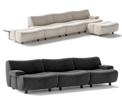 Poliform ERNEST Multiplayer Sofa Bamboo Sofa Corner Sofa