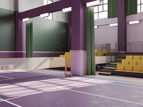 Modern dopamine badminton court