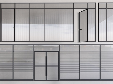 Office door glass partition high compartment