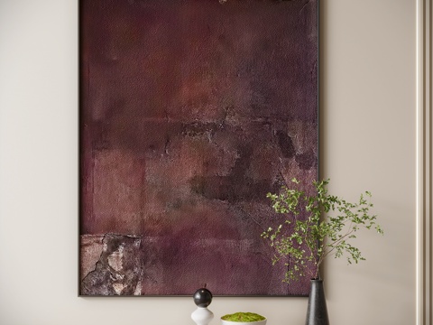 Mid-century Style Abstract Hanging Painting Decorative Painting