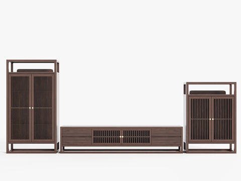 New Chinese TV Cabinet Floor Cabinet Side Cabinet