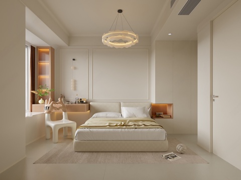 Modern French Cream Bedroom Master Bedroom Master Bedroom Simple