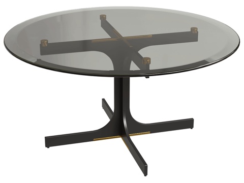 MisuraEmme round dining table glass dining table